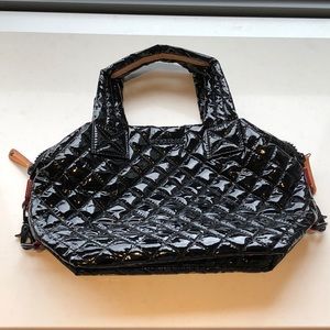 MZ Wallace Small Sutton black lacquer bag